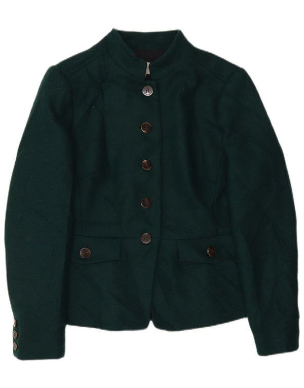 Hobbs Veste Blazer 5 Boutons Femme UK 14 Grande Laine Verte