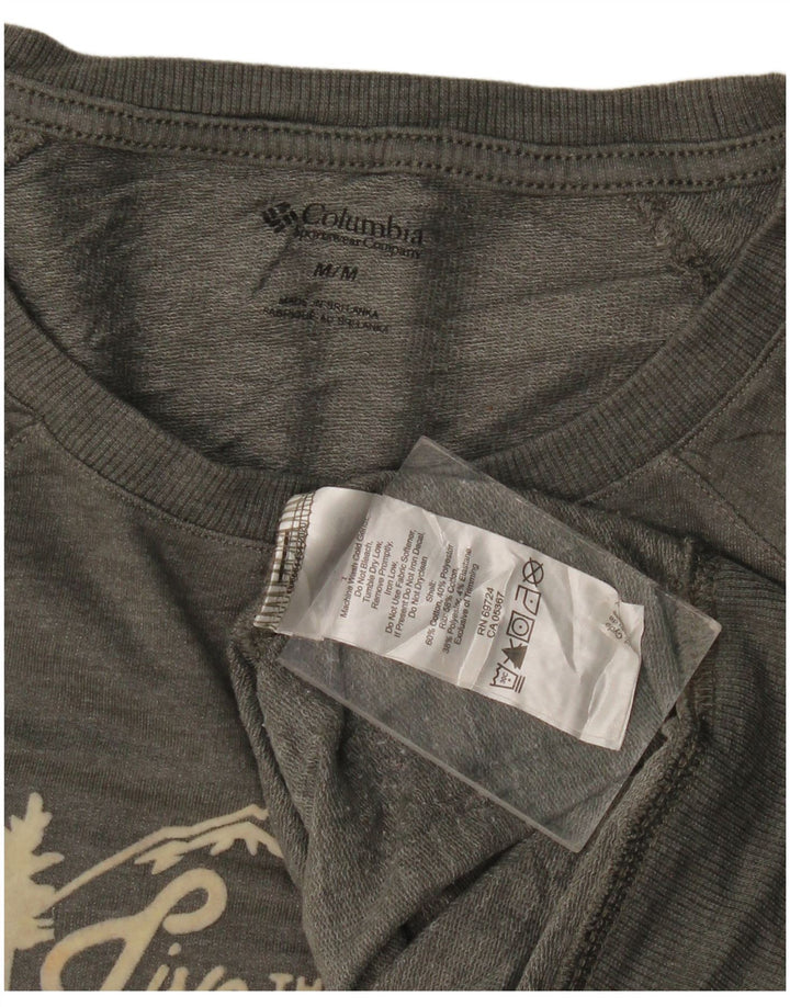 Columbia Sweat-shirt graphique pour femme UK 14 Gris moyen Coton