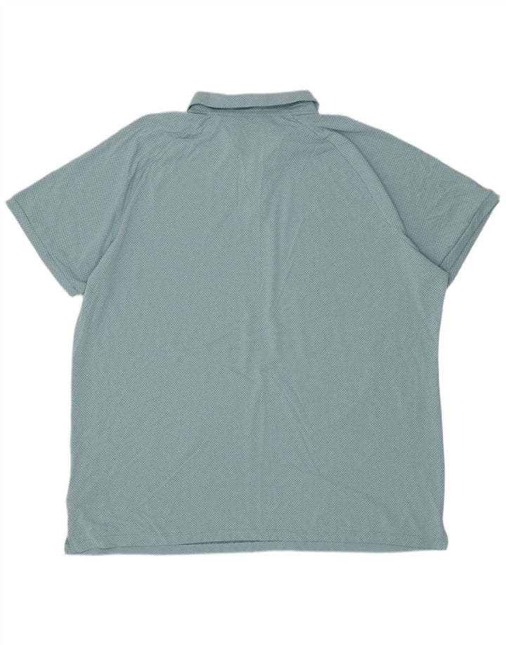 NIKE Polo Homme 2XL Bleu Rayé Polyester