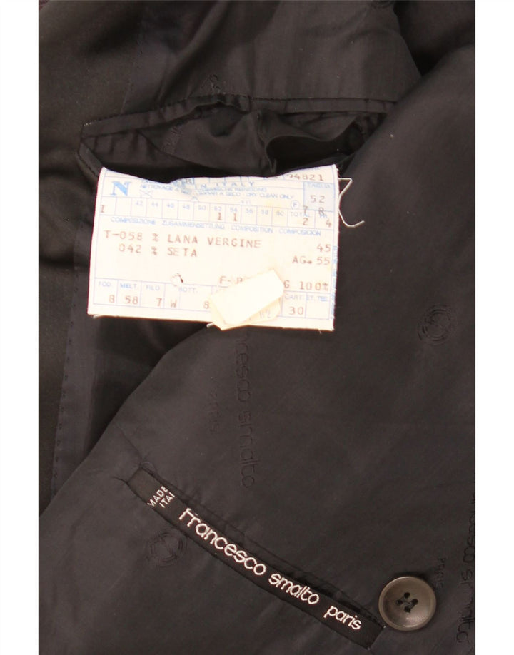 Francesco Smalto Veste Blazer Homme IT 52 XL Marron Chevrons