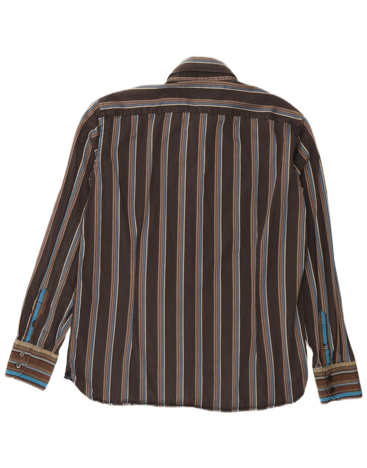 Ted Baker Chemise Homme Taille 5 XL Marron Rayé