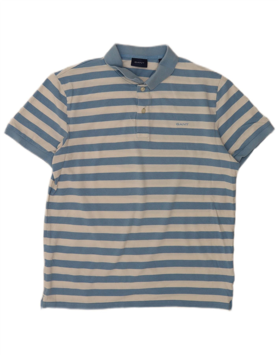 Gant Polo Homme Large Bleu Rayé Coton