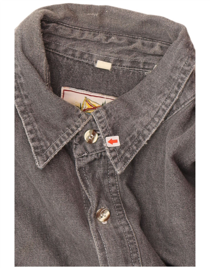 Chemise en jean vintage pour homme gris moyen