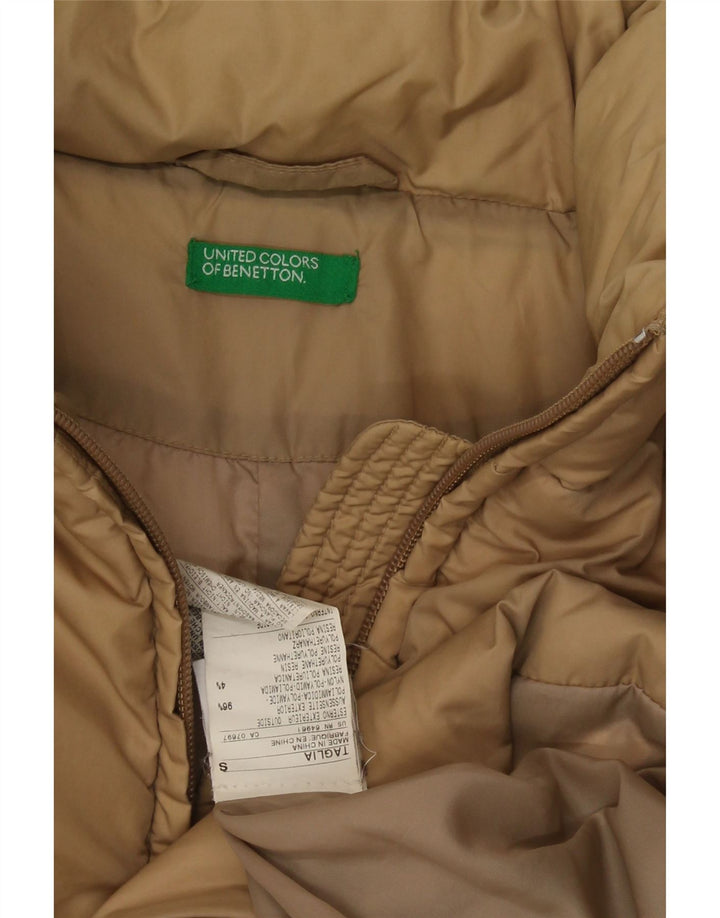 BENETTON Womens Padded Jacket UK 10 Small Beige Polyamide Vintage Benetton and Second-Hand Benetton from Messina Hembry 