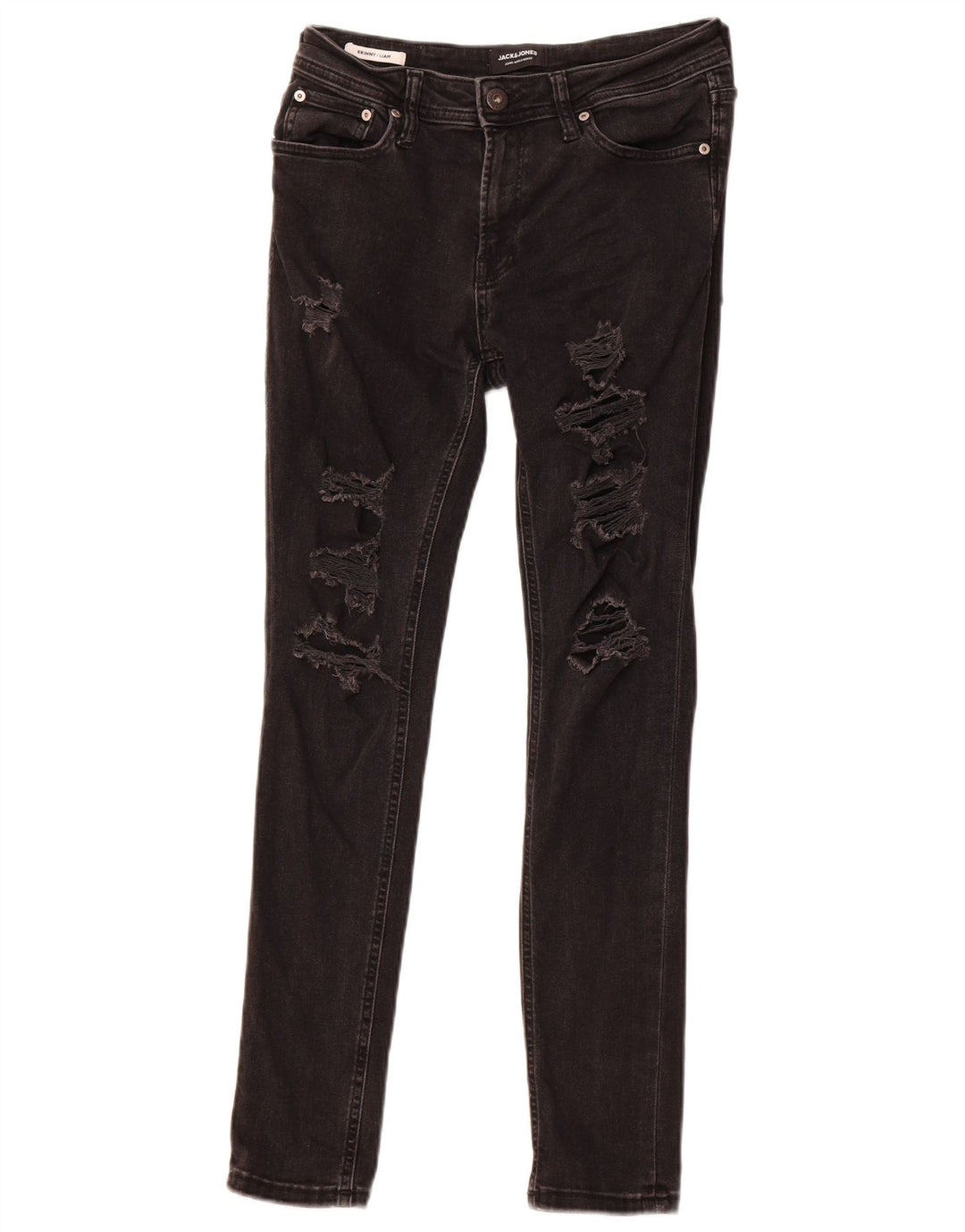 Jack & Jones Jean Skinny Liam Effet Déchiré W30 L30 Homme Noir Coton
