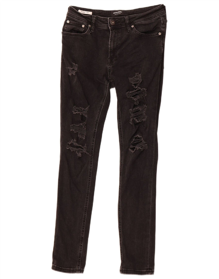 Jack & Jones Jean Skinny Liam Effet Déchiré W30 L30 Homme Noir Coton