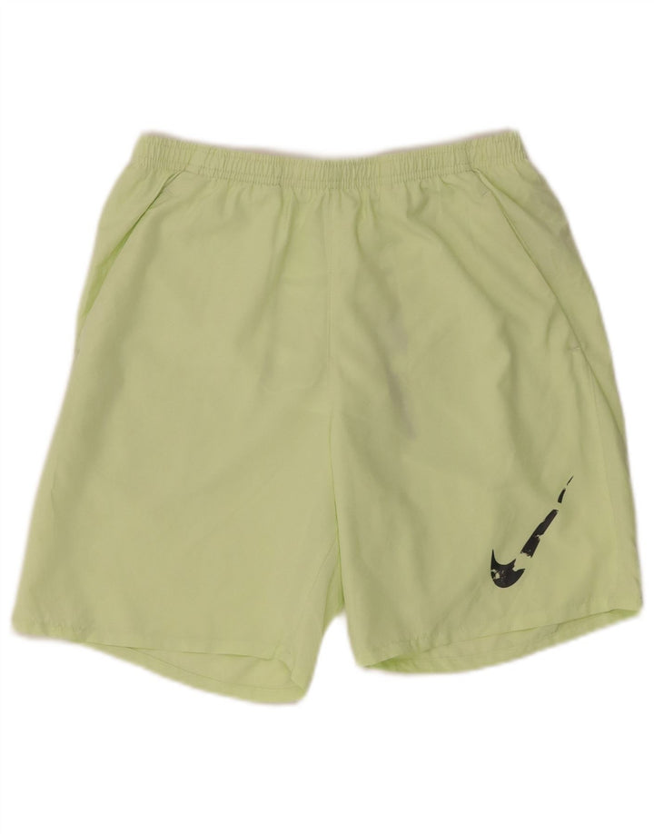 Short de sport Nike pour hommes, petit, vert, polyester