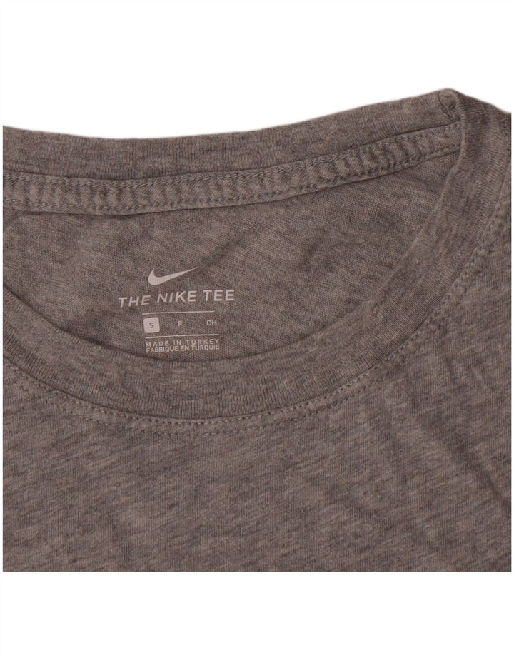 Nike Mens Graphic T-Shirt Top Petit Gris Moucheté Coton