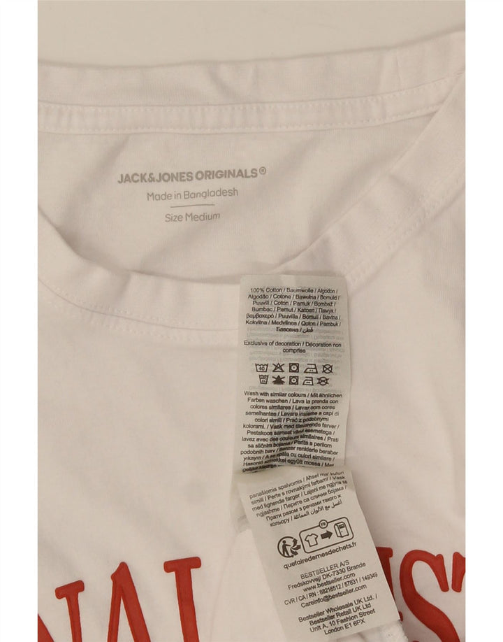 Jack & Jones T-Shirt Graphique Homme Blanc Moyen Coton