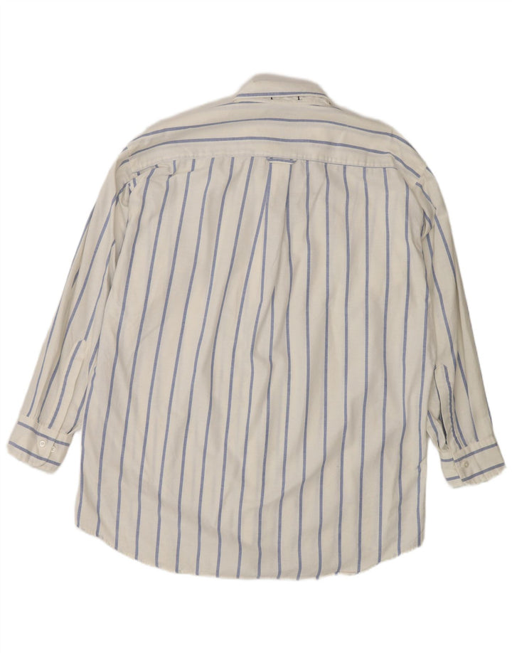 Chaps Chemise Homme Taille 16 1/2 Grand Coton à Rayures Blanches