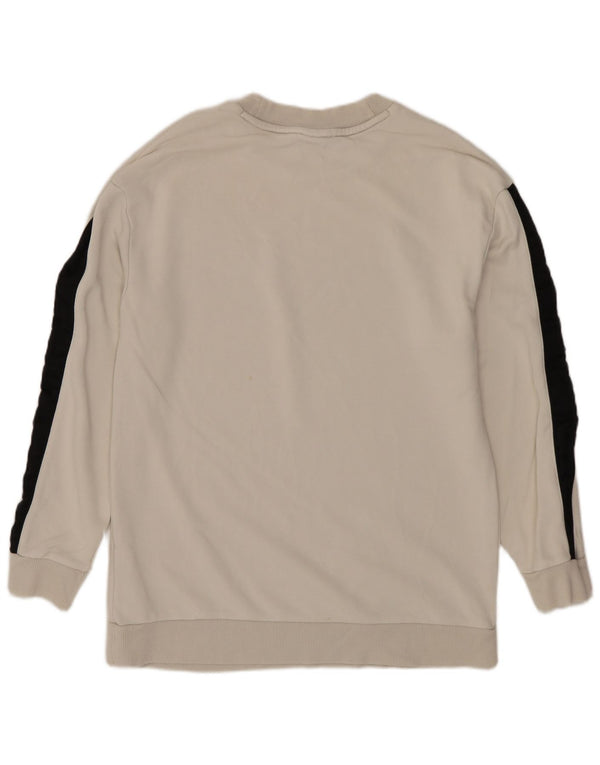 PUMA Sweat-shirt graphique pour homme XS en coton color block Blanc