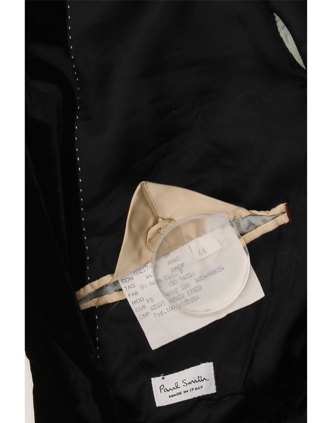 Paul Smith Veste blazer en velours à 2 boutons pour homme UK 44 2XL Noir Viscose