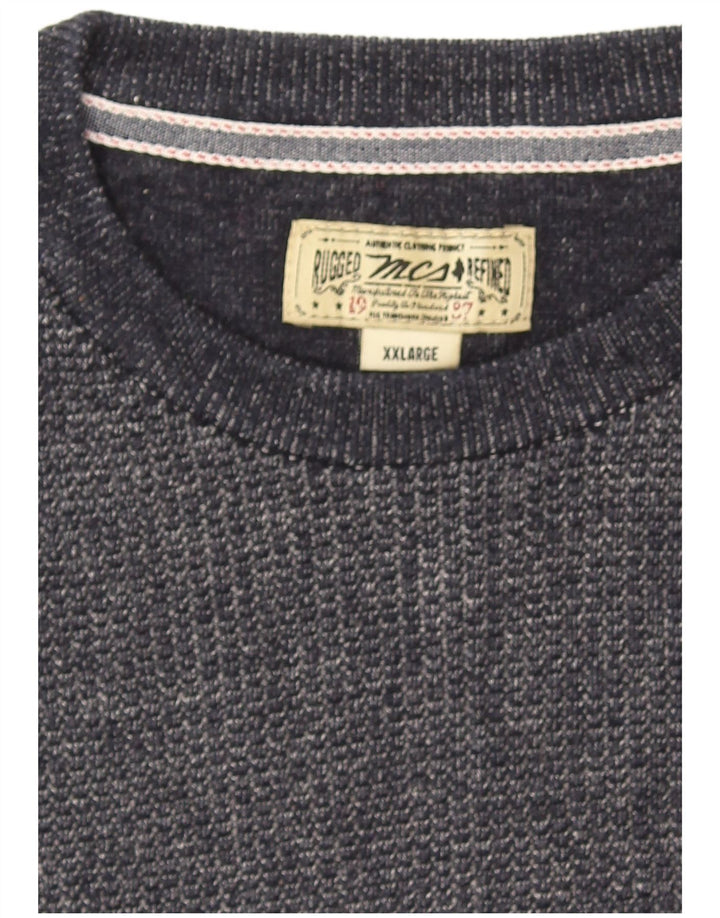 Marlboro Classics Pull à col rond pour homme 2XL Bleu marine