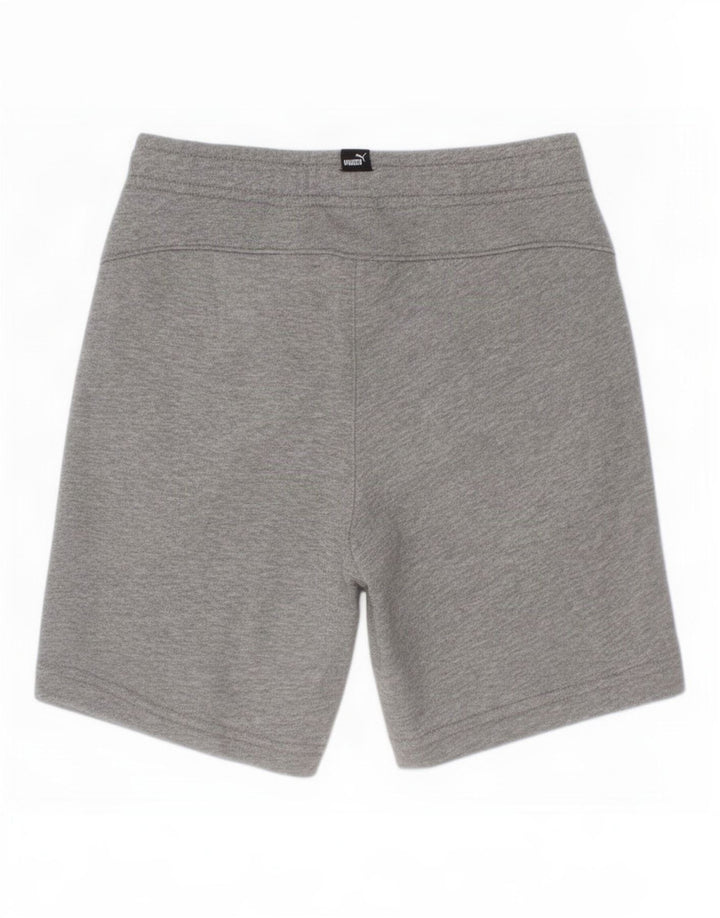 Puma Short de Sport Garçon 7-8 Ans Gris Coton