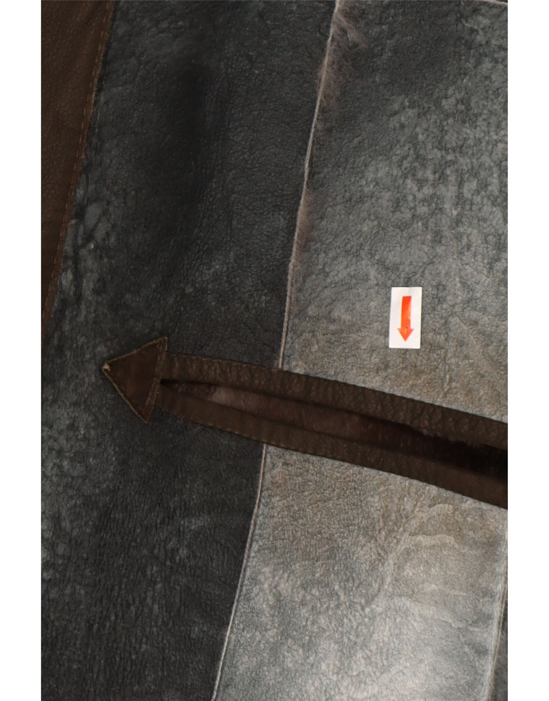 REIHER Gilet en cuir avec doublure en peau de mouton pour homme EU 54 2XL Gris Patchwork Cuir