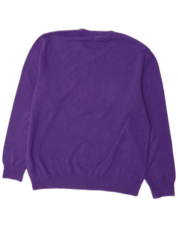 Crew Clothing Pull col V pour Homme XL Violet Coton