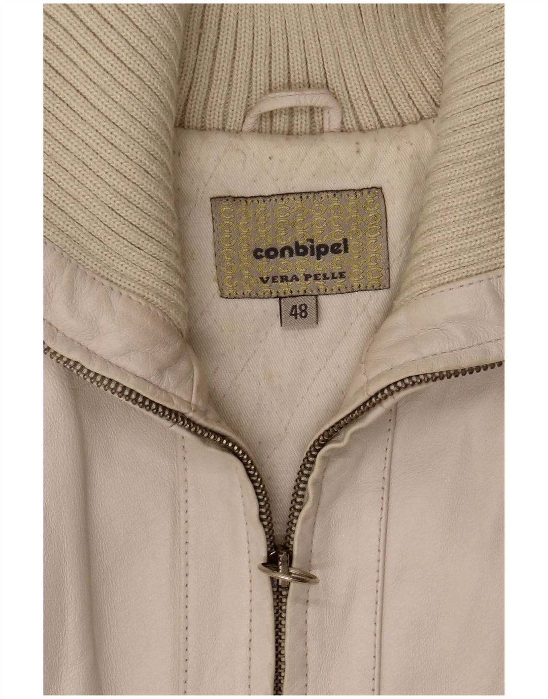 Conbipel Veste en Cuir Femme IT 48 XL Cuir Blanc