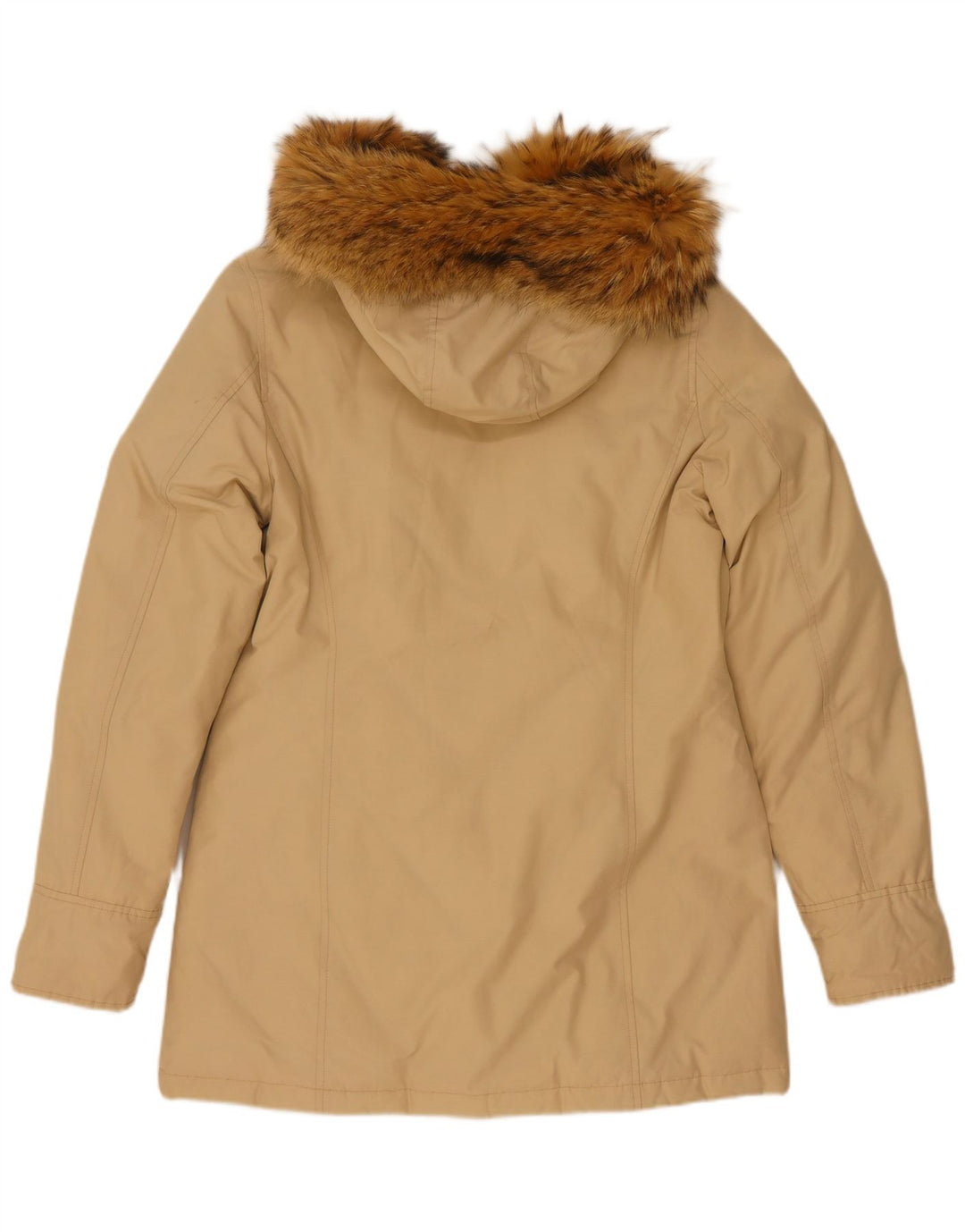Woolrich Manteau rembourré à capuche pour femme UK 44 Coton beige moyen