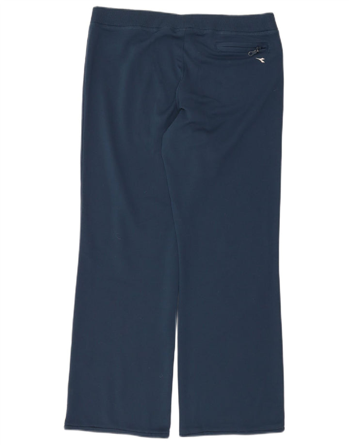 Diadora Pantalon De Survêtement Femme UK 14 Large Bleu Marine Polyester