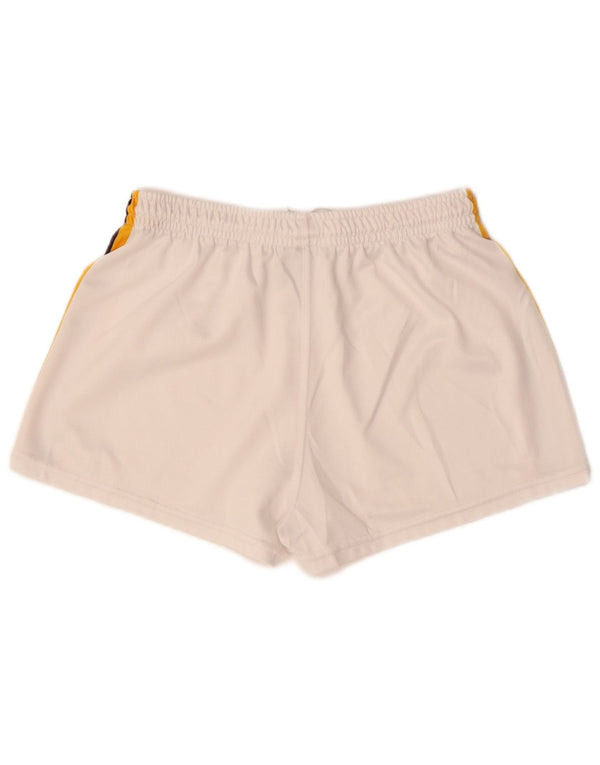 Puma Short de sport graphique pour femme UK 14 Large Blanc Colorblock Polyester