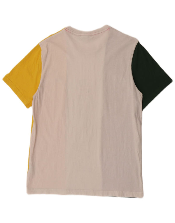 Lacoste T-shirt graphique pour homme Taille 5 Grand colorblock multicolore