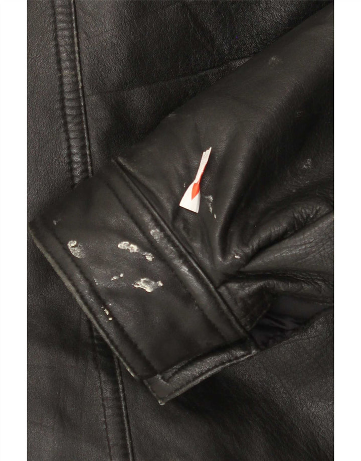 veste en cuir homme vintage IT 48 Medium Noir