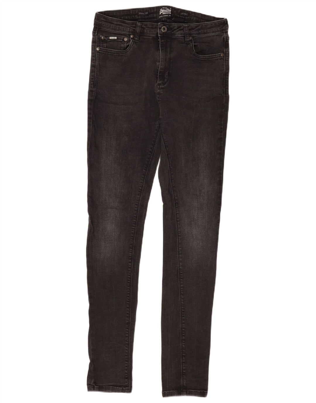 Superdry Jean Skinny W32 L34 Femme Gris Coton