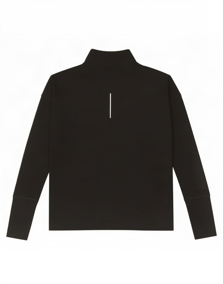 Nike Hommes Dri Fit Zip Neck Pull Survêtement Haut Petit Noir Polyester