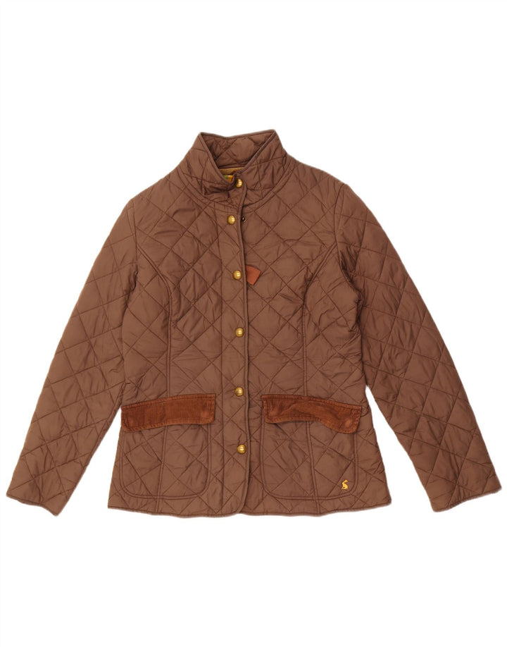 Joules Veste matelassée pour femme UK 12 Gris moyen Coton
