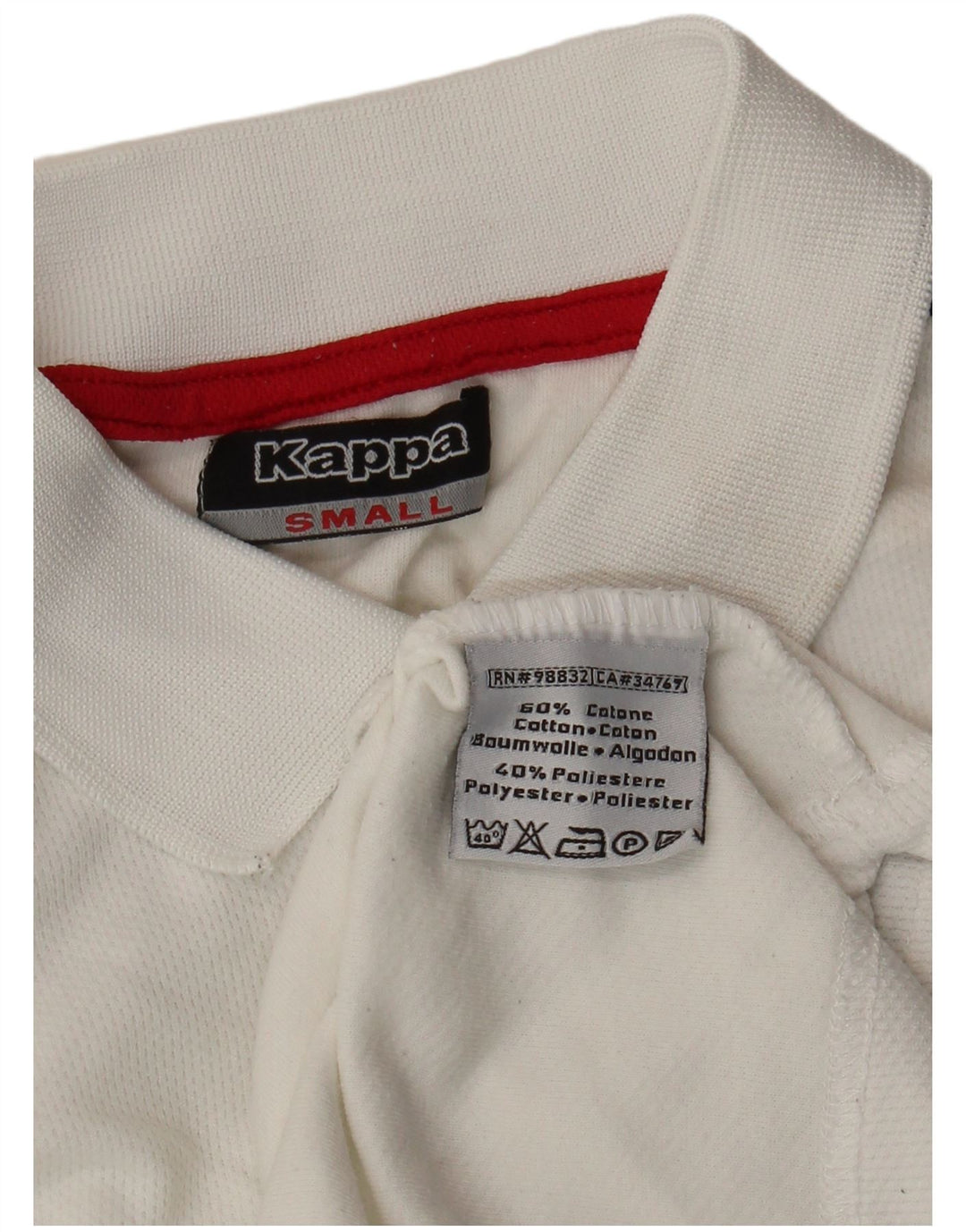 Kappa Polo Homme Petit Blanc Colorblock Coton