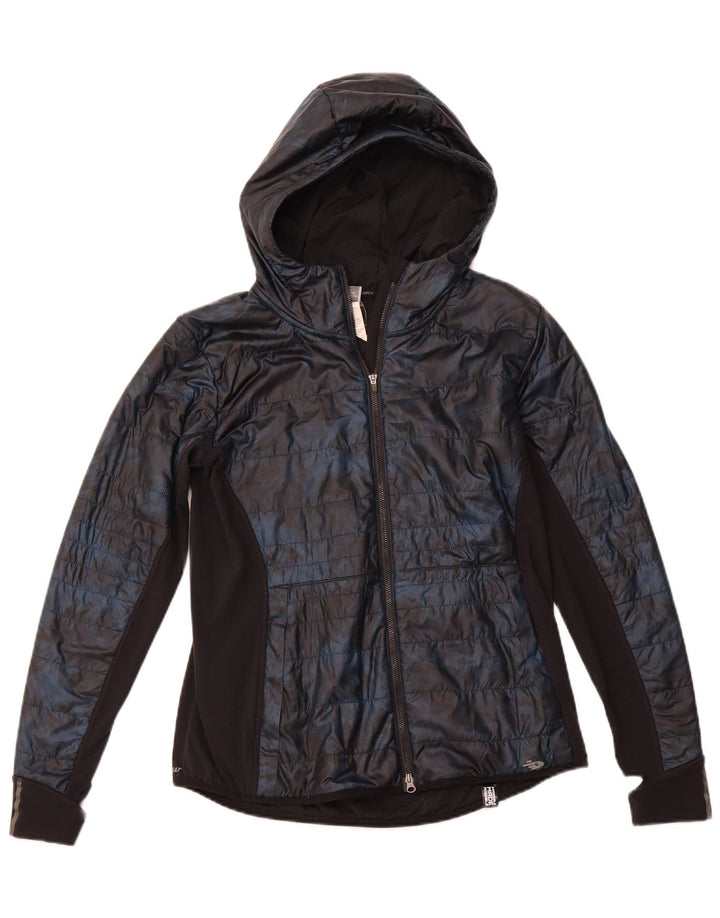 NEW BALANCE Veste de survêtement pour femme UK 14 Medium Black Colourblock