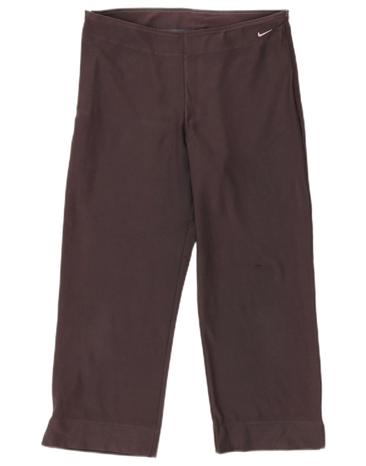 NIKE Pantalon de survêtement Dri Fit Capri pour femme UK 12/14 Large Gris Coton