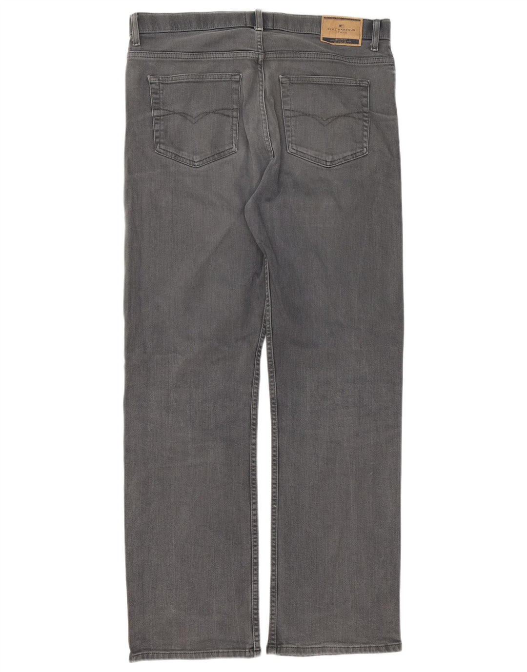 MARKS & SPENCER Jean Droit Bleu Harbor Homme W36 L33 Gris Coton