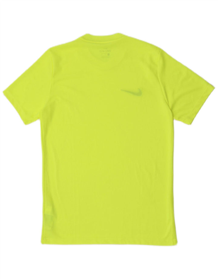 Nike Homme Dri Fit T-Shirt Haut Jaune Moyen Polyester