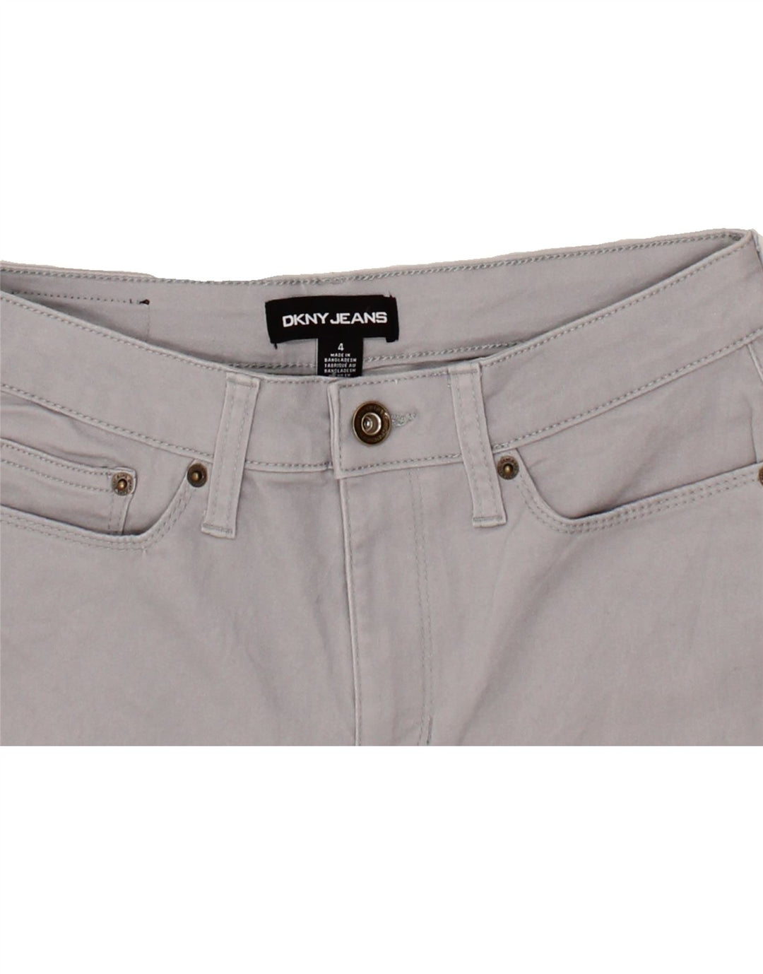 DKNY Womens Casual Shorts US 4 Small W30 Grey Cotton Vintage Dkny and Second-Hand Dkny from Messina Hembry 