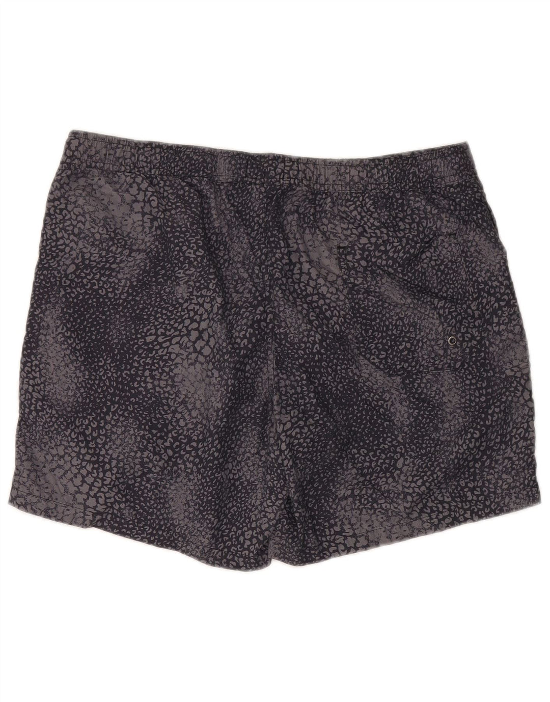 All Saints Short de Bain Large Noir Imprimé Animal en Polyamide Homme
