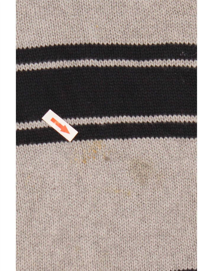 Chaps Pull col rond homme XL coton rayé gris