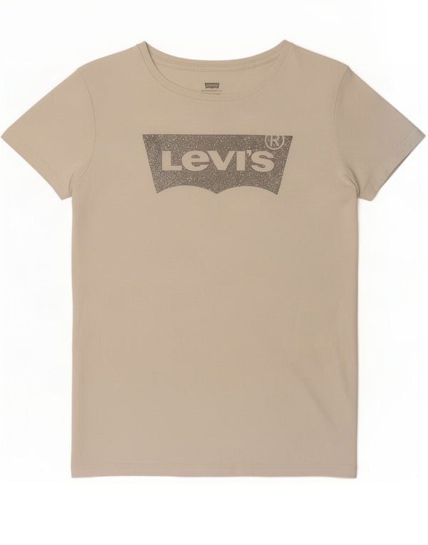 Levi's T-Shirt Graphique Femme UK 14 Large Blanc