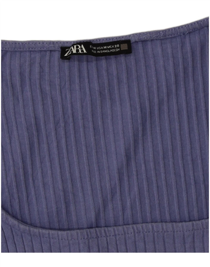 Zara Body à manches longues pour femme UK 12 Violet moyen