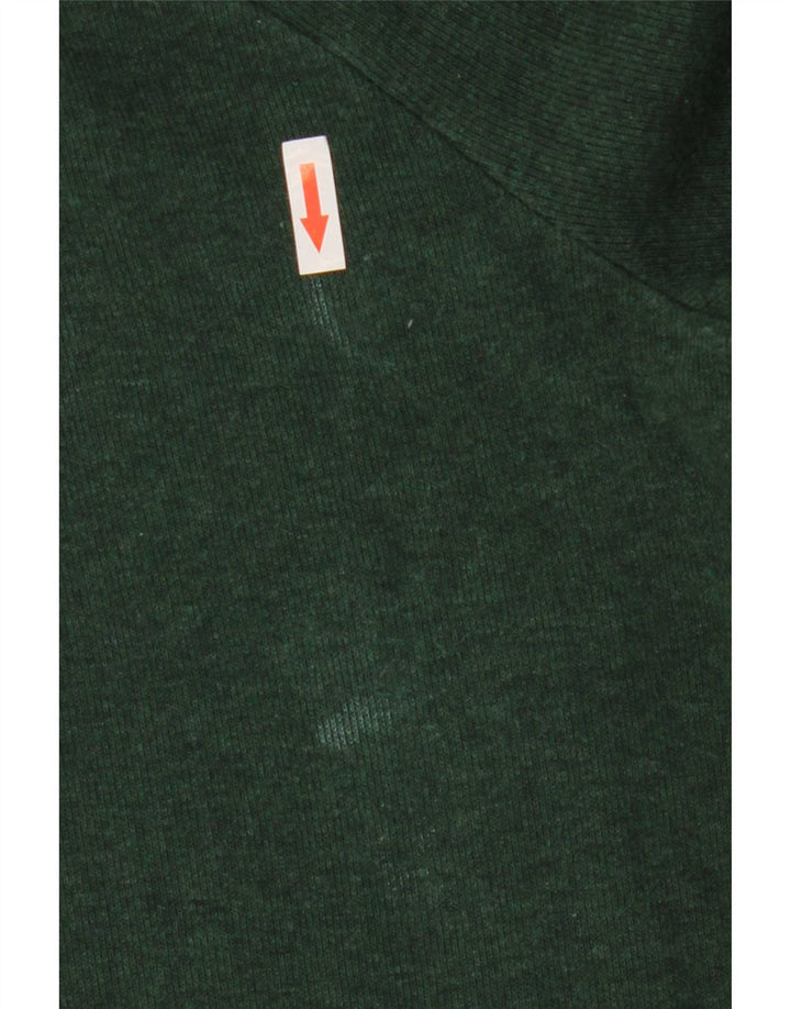 Gant Pull col zippé homme grand vert coton