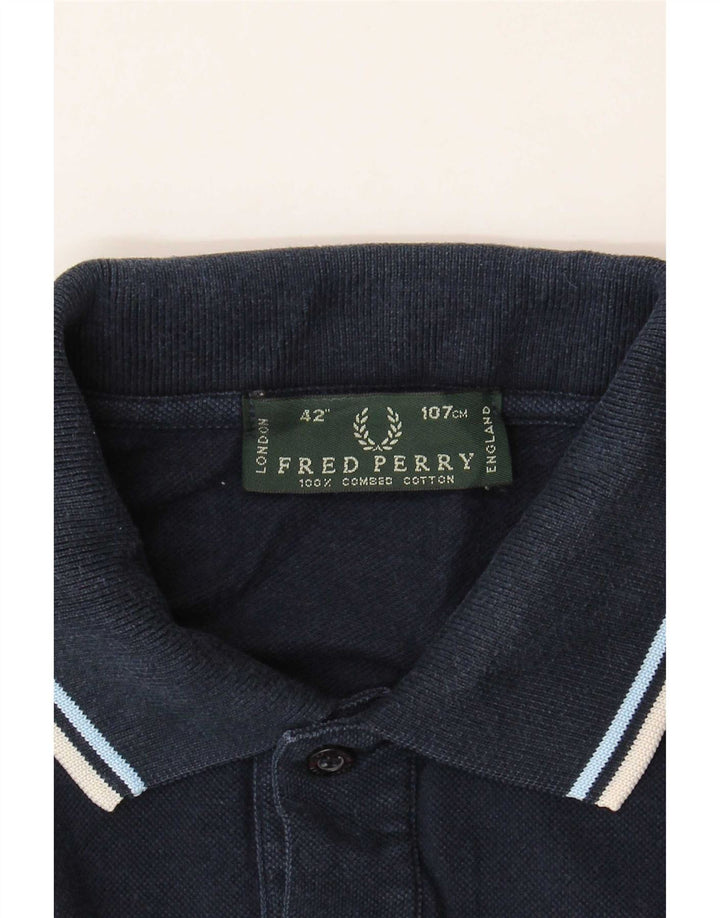 Fred Perry Polo Homme Bleu Marine Moyen Rayé Coton