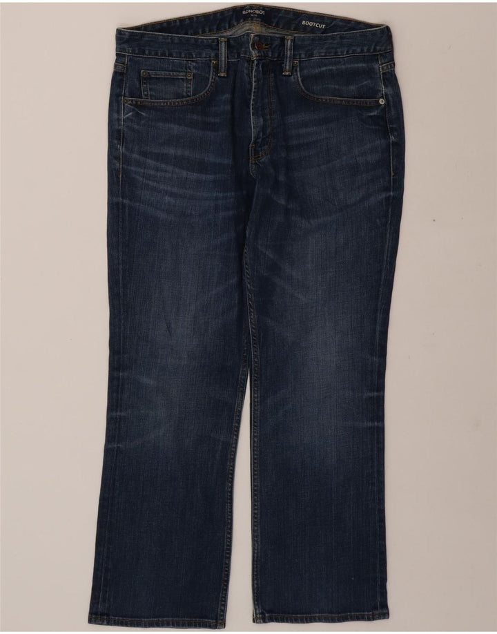 BONOBOS Mens Bootcut Jeans W35 L30 Blue Cotton Vintage BONOBOS and Second-Hand BONOBOS from Messina Hembry 