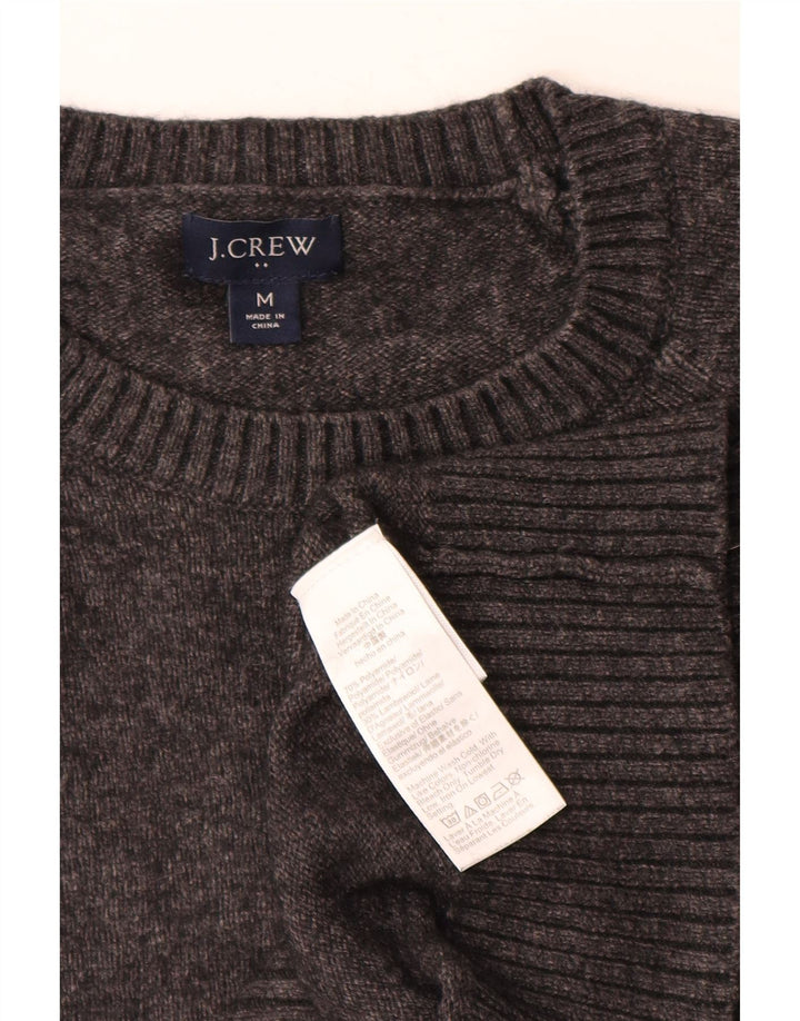 J. CREW Pull Col Rond Homme Gris Moyen Moucheté Polyamide