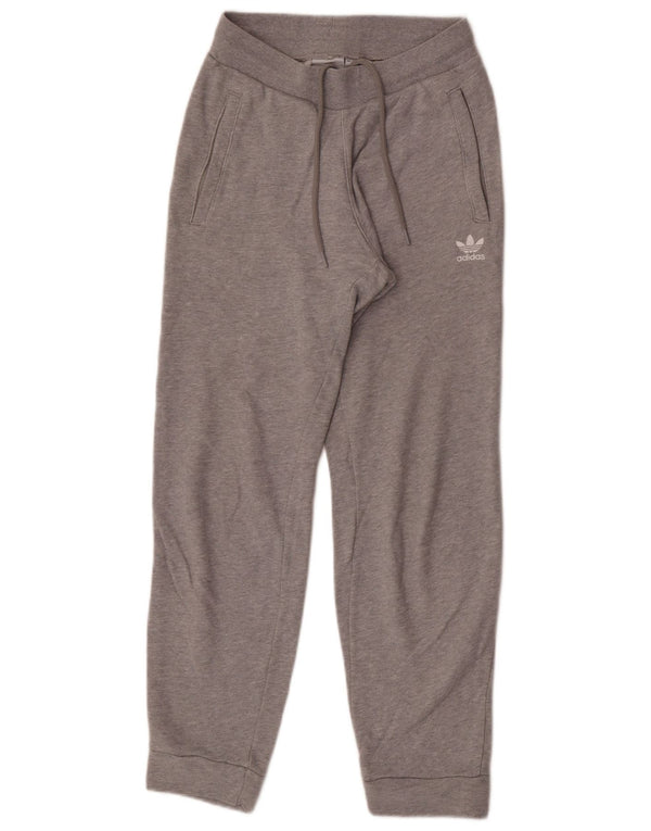 Adidas Pantalon de survêtement pour femme Joggers UK 4 XS Gris Coton