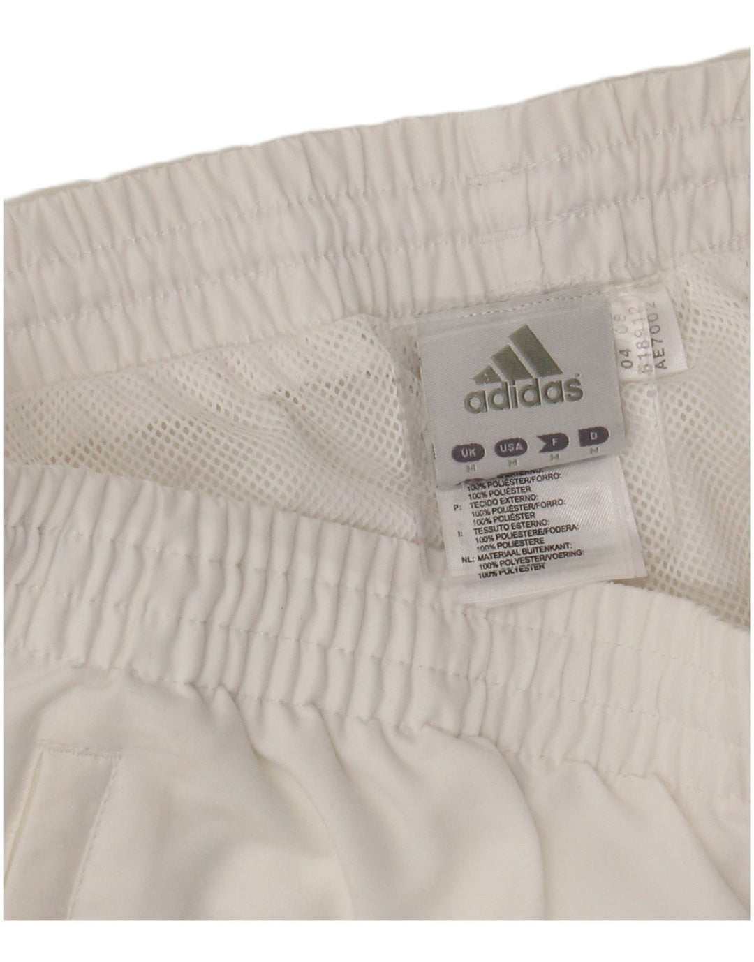 Adidas Pantalon de Survêtement Capri Homme Blanc Moyen Polyester Colorblock