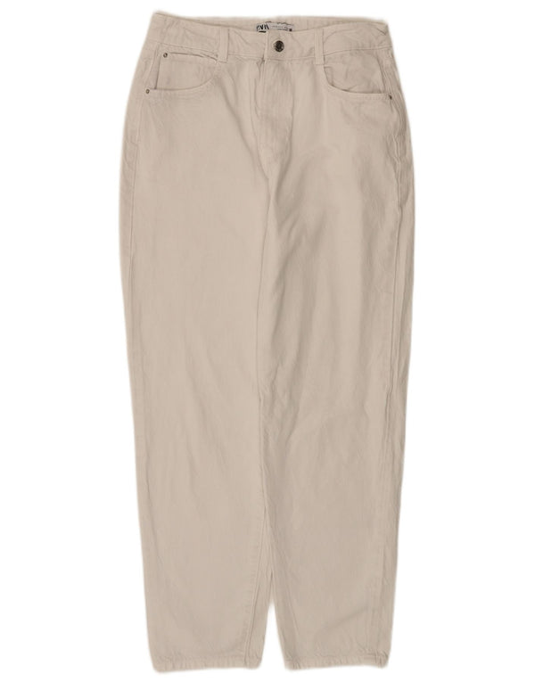 Zara Jean fuselé taille haute pour femme EU 40 Medium W30 L27 Blanc
