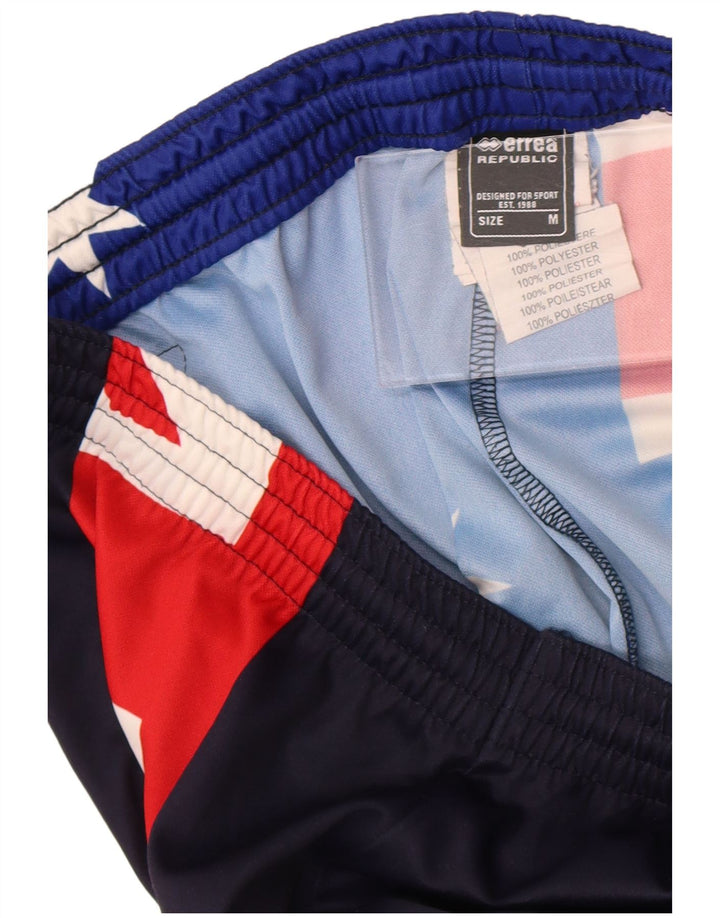 Errea Short de Sport Graphique Homme Bleu Marine Moyen Polyester Colorblock
