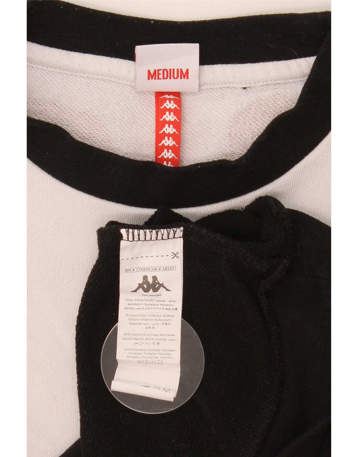 Kappa Sweat-shirt graphique pour homme en coton color block blanc moyen