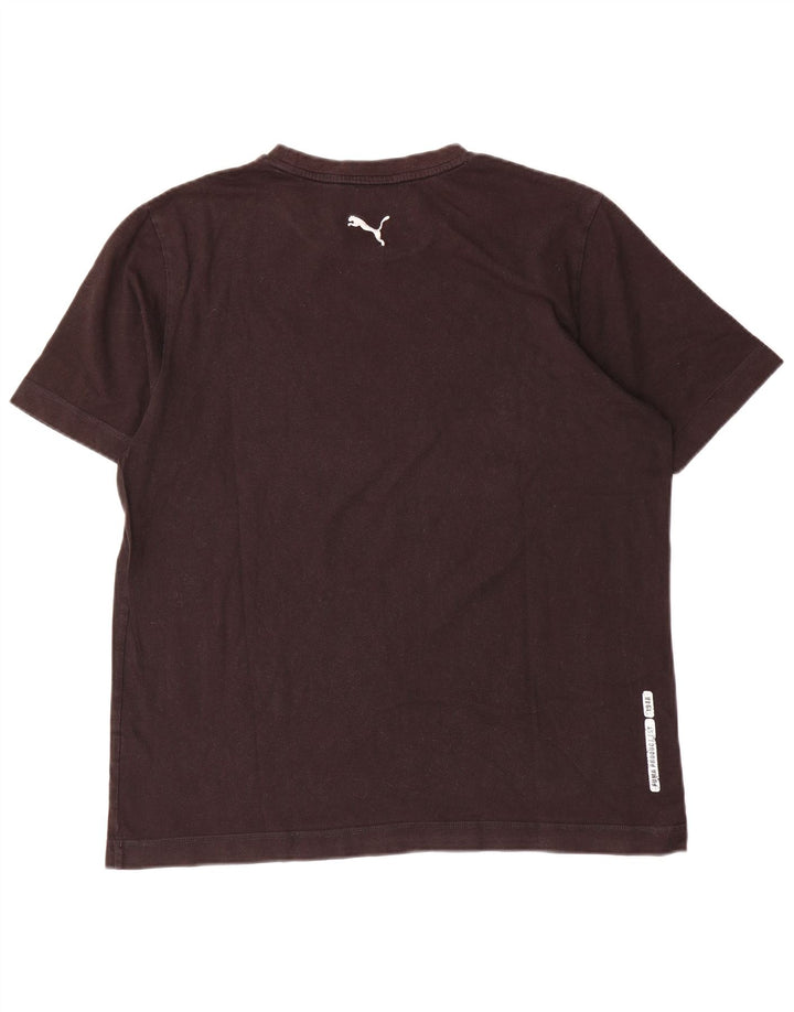 Puma T-shirt graphique pour homme, grand, en coton, marron