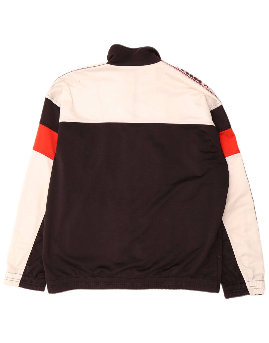 Diadora Veste de survêtement graphique pour homme Taille 38 Noir moyen Colourblock